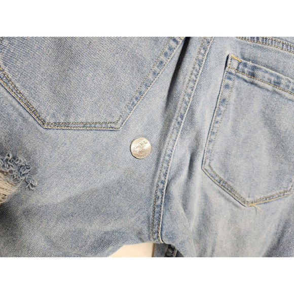 7R Hollister High Rise Slim Straight Vintage Stretch Light Wash Distressed Women - Picture 4 of 14